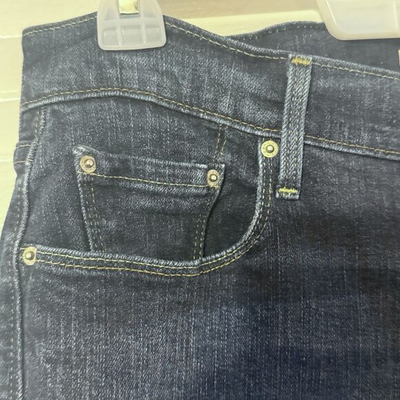 Levi’s 505 Straight Jeans Womens Mid Rise Blue Stone Wash Heavy Denim Size 12S - Picture 7 of 9